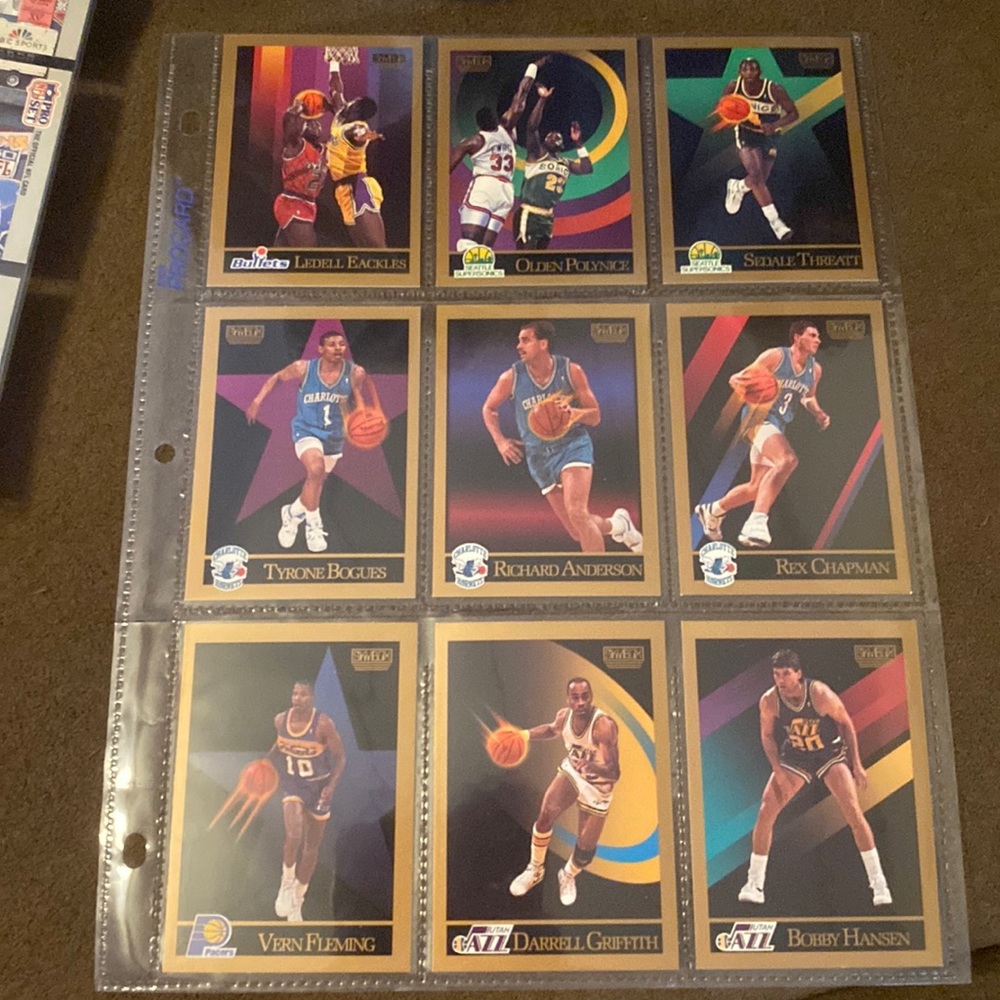 NBA mixed lot of trading cards 9 cards Basketball Cards skybox